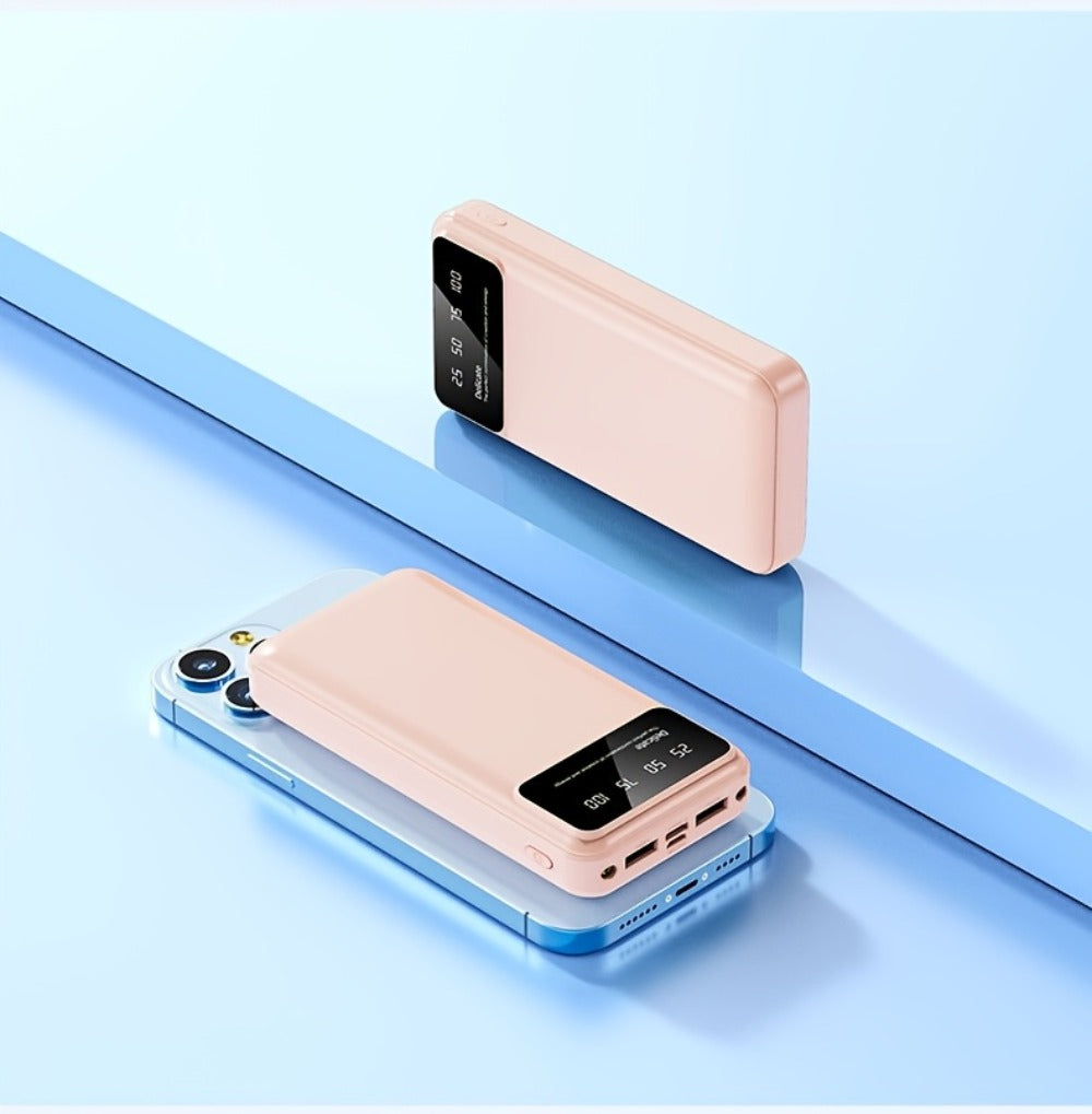 65000mAh Portable Power Bank with LED Display USB Charger for iPhone 17 16 15 14 13 12 11 XS Android Phones Tablets