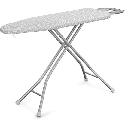 Full-Size 52-by-14-Inch Folding Ironing Board with Four-Leg Stand and Iron Rest in Four Colors