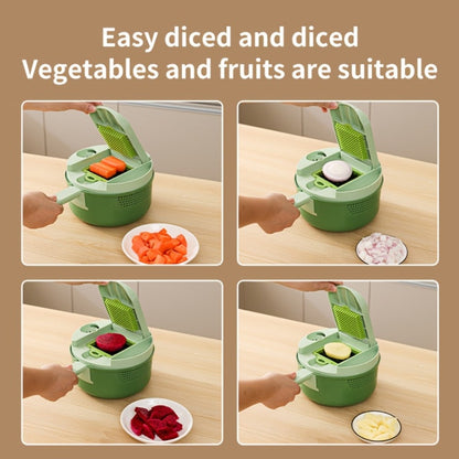 Vegetable Chopper 16-in-1 Manual Food Processor with Container, Onion Dicer, Potato Slicer, Garlic Mincer