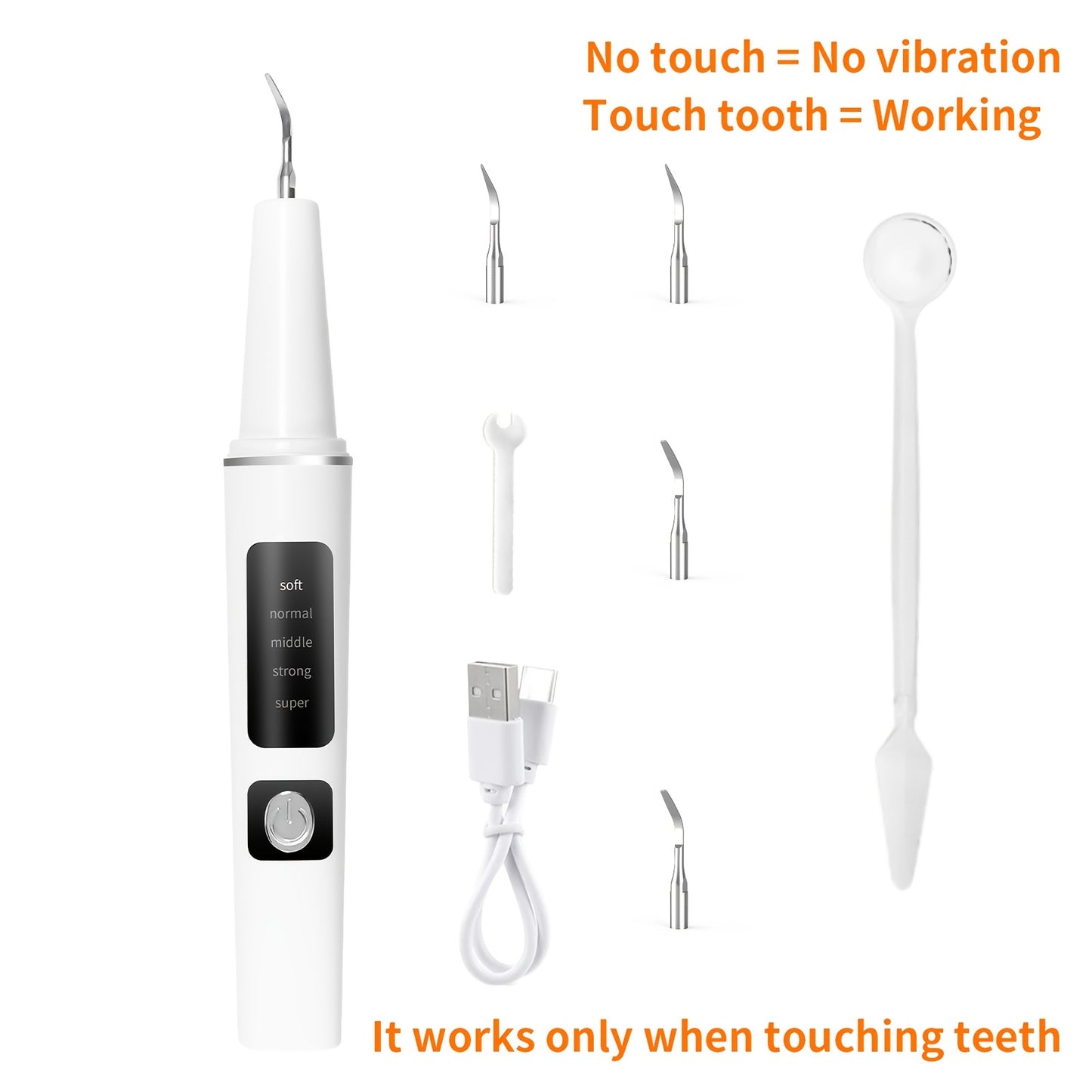 Electric Pet Dental Cleaning Kit – USB Rechargeable Cat & Dog Teeth Cleaner, 4 Cleaning Heads & 5 Modes, Removes Stains & Tartar for Cats