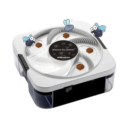 Fly Trap, Electric USB Rechargeable Indoor Kitchen Farm No Consumables for Garden, Yard and Pest Management