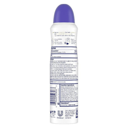 Dove Original Deodorant Body Spray 5 fl oz - Pack of 6, Odor Protection, Alcohol-Free Antiperspirant Spray for Women