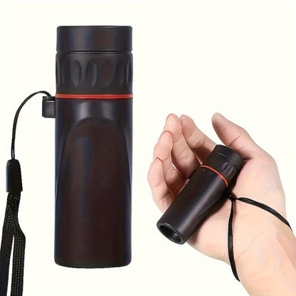 Compact 10x25 Monocular Telescope with Textured Hand Grip, Wrist Cord and Black Checkout Option
