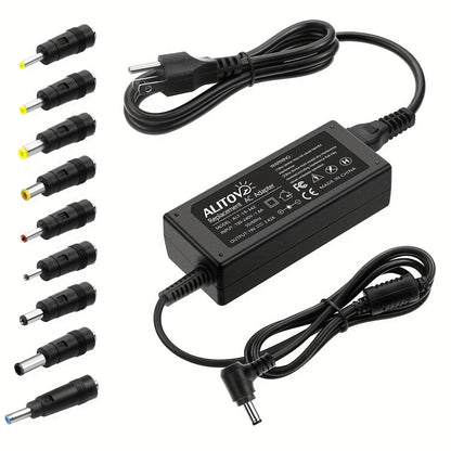 Universal DC Power Adapter 19V 3.42A 65W – ALITOVE Laptop Charger & Monitor Power Supply with 9 Interchangeable Tips