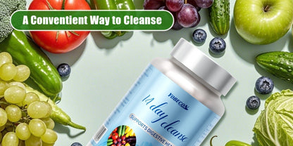 Colon Cleanse Capsules with Senna Leaf, Psyllium Husk & MCT Oil, 14-Day Advanced Gut Detox & Digestive Support Formula