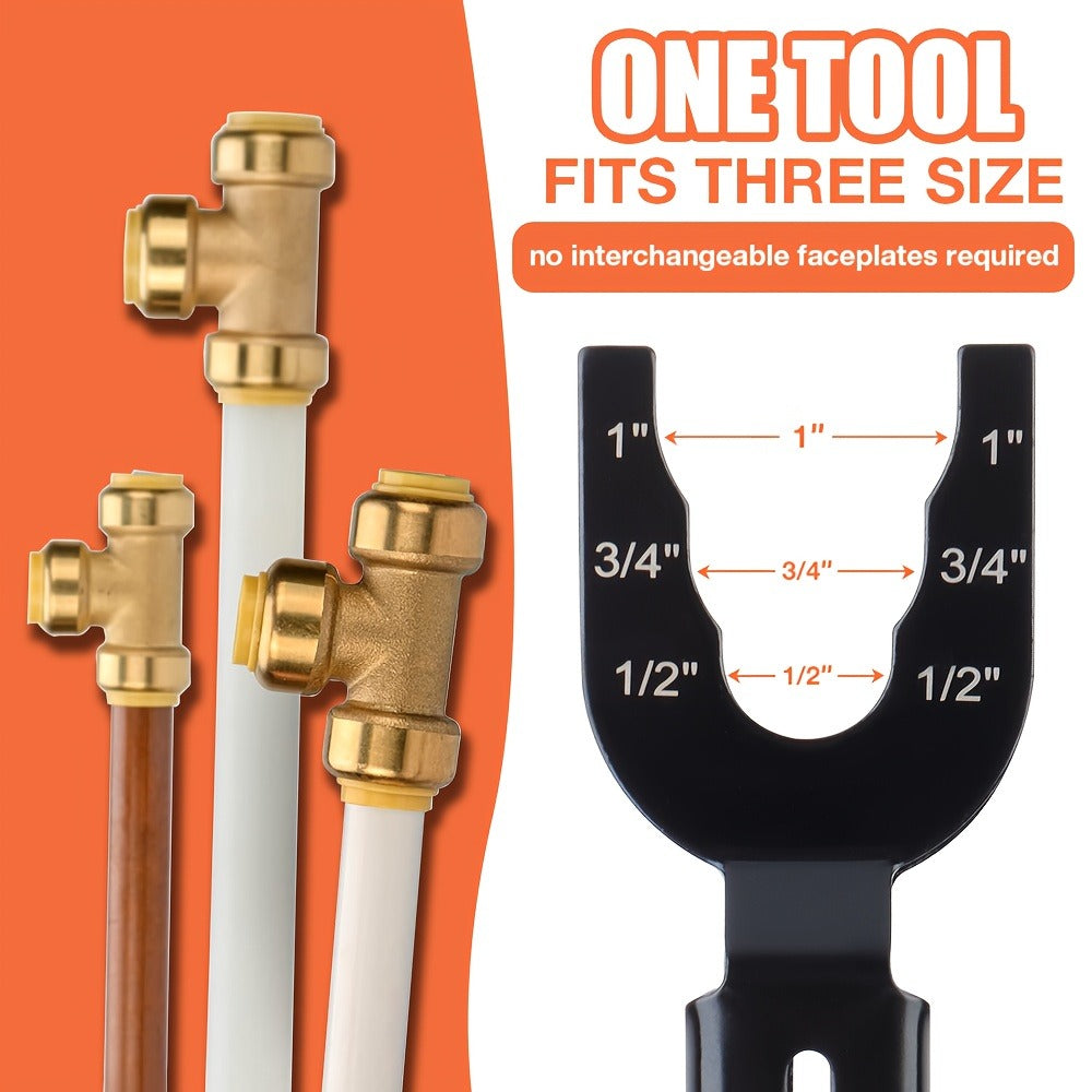 Push to Connect Pipe Disconnect Tool – Quick Release Disassembly Pliers for PEX PVC Copper Fittings 1/2” 3/4” 1” Carbon Steel Ergonomic