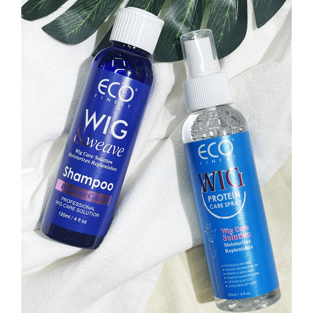 Wig Care Spray and Shampoo Set Anti-Frizz Deep Clean for Synthetic Human Hair & Braided Wigs