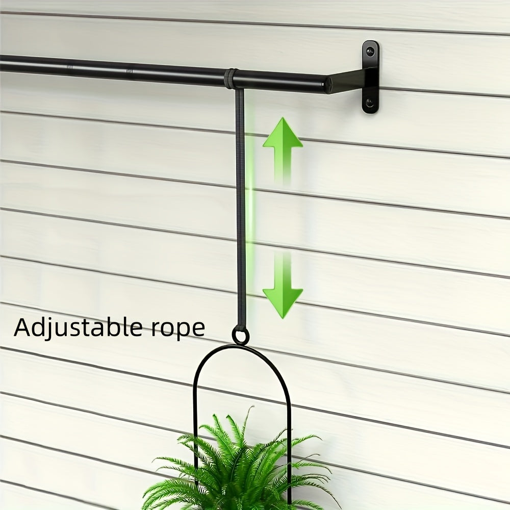 Hanging Planter | Adjustable Metal Wall Rack Indoor Herb Window Pot