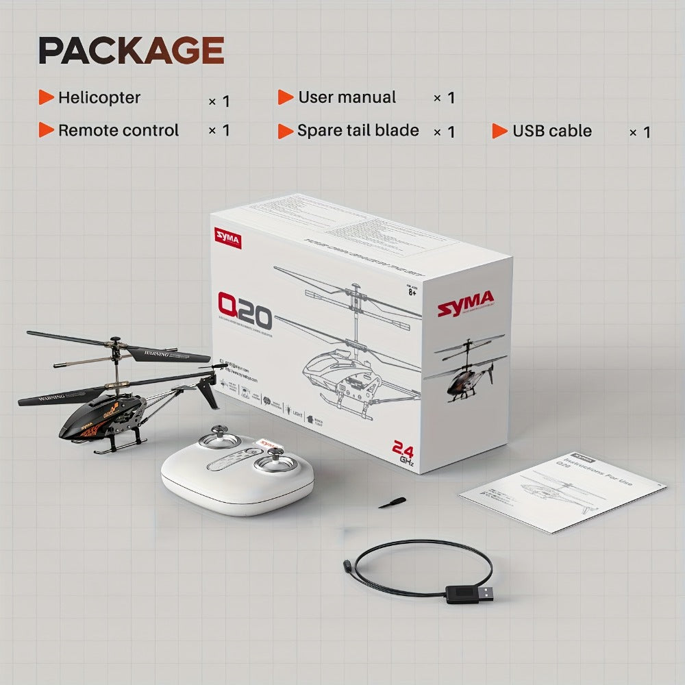 SYMA Q20 RC Helicopter for Kids 3.5CH, Altitude Hold One-Key Takeoff Indoor with the Listed Color, Size or Set Options for Everyday Use