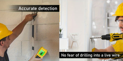 Stud Finder Wall Scanner 7-in-1 LCD Display Sound Alert, Wood Deep Stud Metal AC Wire Moisture Meter Temperature Sensor