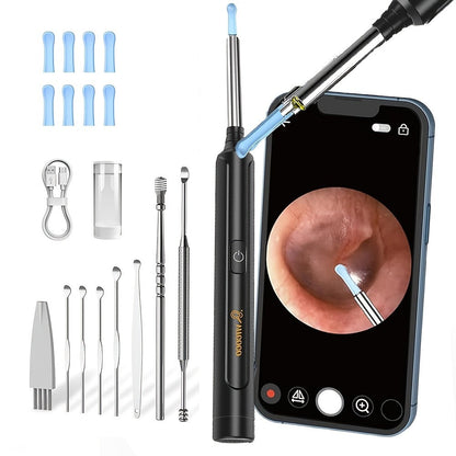 1080P-Marked Wireless Visual Ear Camera Kit with Six LED Lights, Cleaning Heads and Three Color Options
