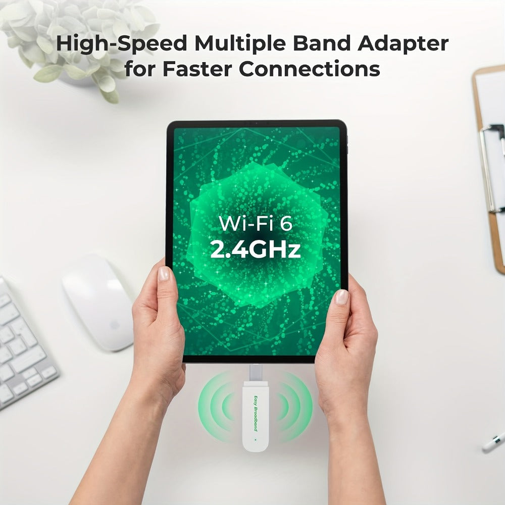 EIOTCLUB 4G LTE USB WiFi Dongle Portable Hotspot - Pre-Installed SIM & 1GB Trial Data, 150Mbps, Supports 10 Devices