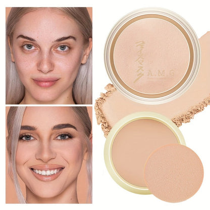 Oil Control Setting Powder Kit with Concealer Puff & Brush – Wet & Dry Dual Formula, Water-Resistant Long-Lasting Matte Finish Face Makeup