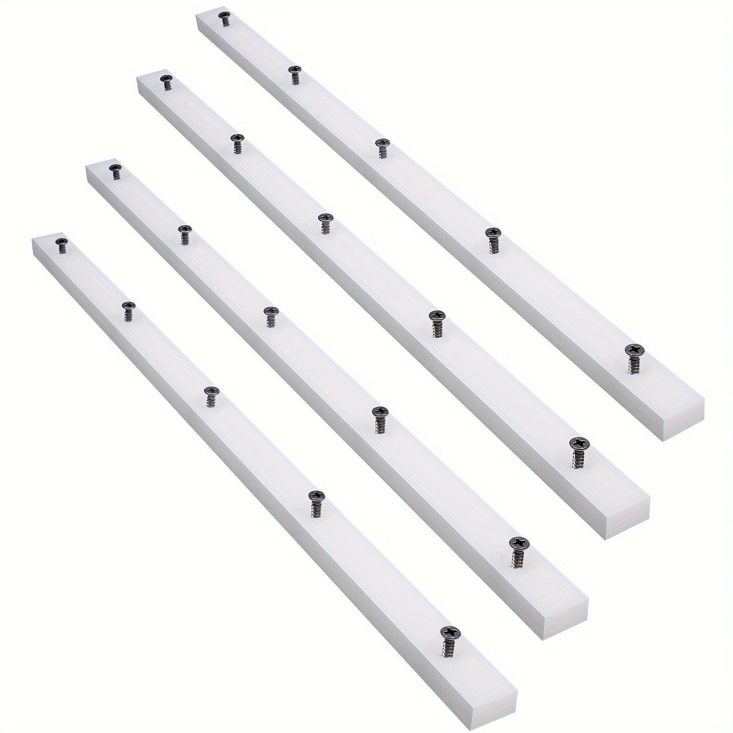 UHMW Miter Bar for Table Saw Crosscut Sled – 3/4" x 3/8" x 17" Predrilled T-Slot Track with 10 Screws for Jigs Fixtures & Miter Slots