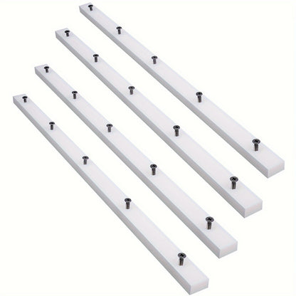 UHMW Miter Bar for Table Saw Crosscut Sled – 3/4" x 3/8" x 17" Predrilled T-Slot Track with 10 Screws for Jigs Fixtures & Miter Slots