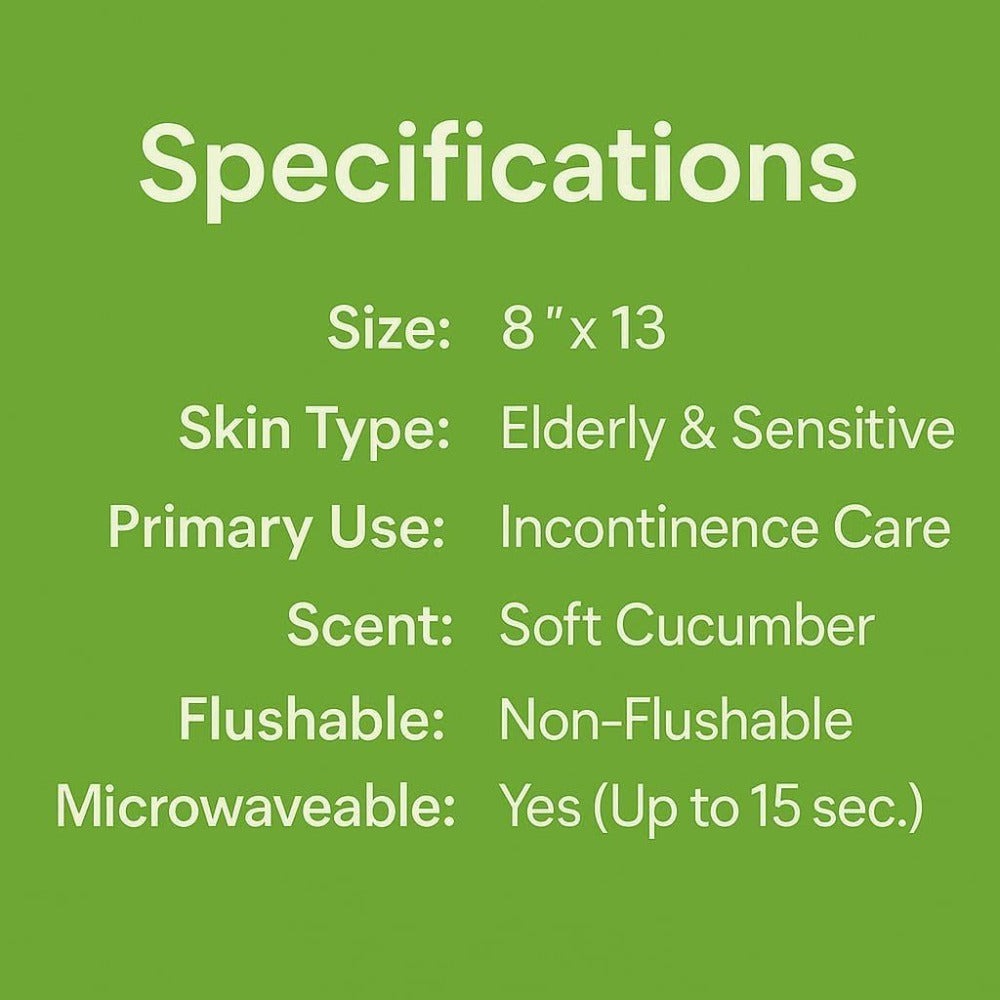 Extra Large Adult Wet Wipes 8x13 Inch 240ct 4 Packs of 60 Aloe Vitamin E Cucumber Scent for Bath Time, Home Spa and Personal Care