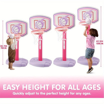 Toddler Basketball Hoop Adjustable Height 2.5-3.5ft Kids Basketball Goal with the Listed Color, Size or Set Options for Everyday Use