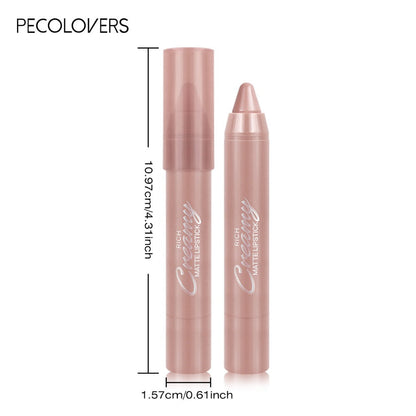 Lipstick Set, PECOLORS 6-Piece Matte Crayon Pen Collection with Nude, Rose and Red Shade Presentation