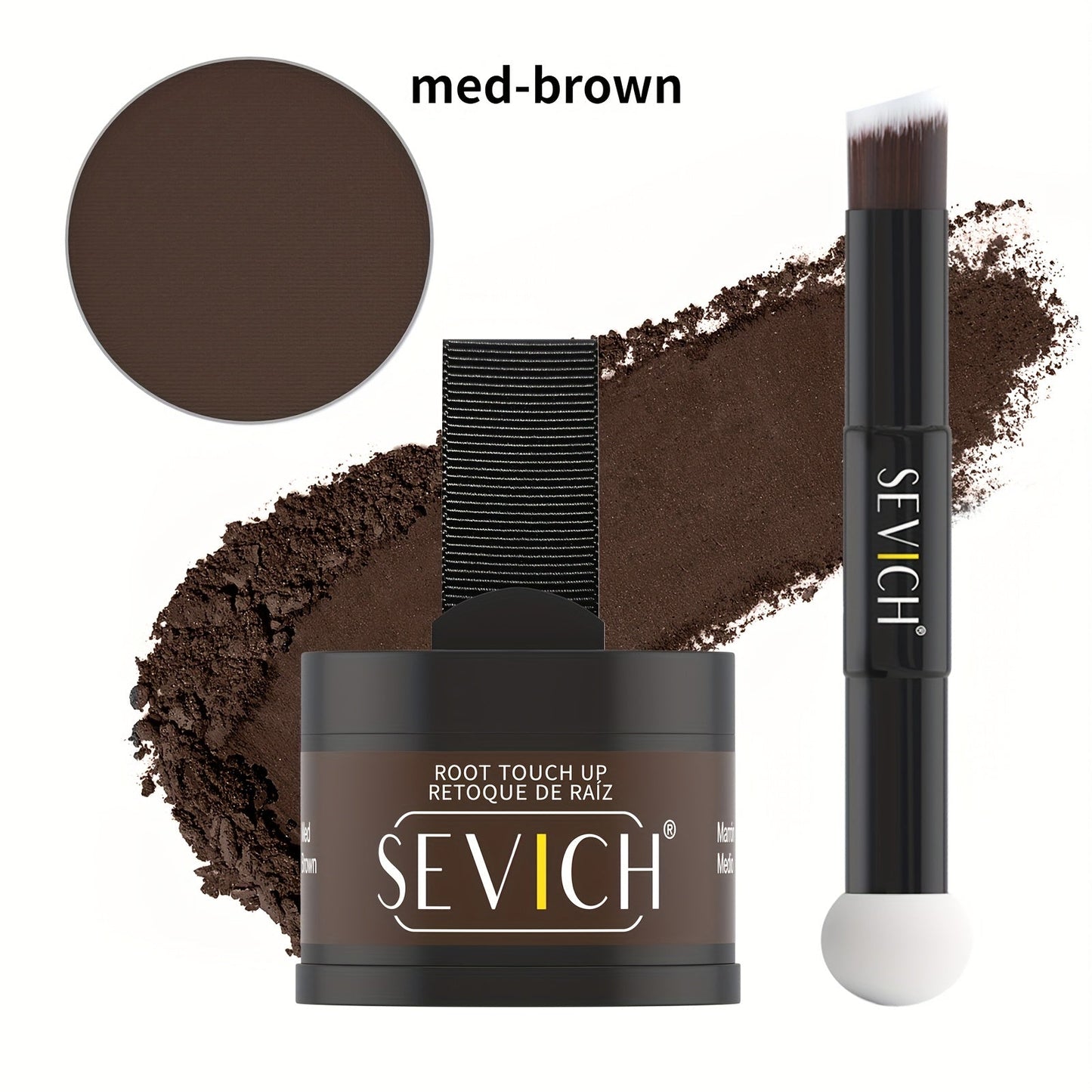 Hairline Powder Root Touch-Up Kit with Refill & Brush – Waterproof Instant Grey Hair Concealer Fills Sparse Hairline Bald Spots Eyebrow
