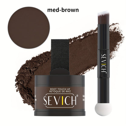 Hairline Powder Root Touch-Up Kit with Refill & Brush – Waterproof Instant Grey Hair Concealer Fills Sparse Hairline Bald Spots Eyebrow