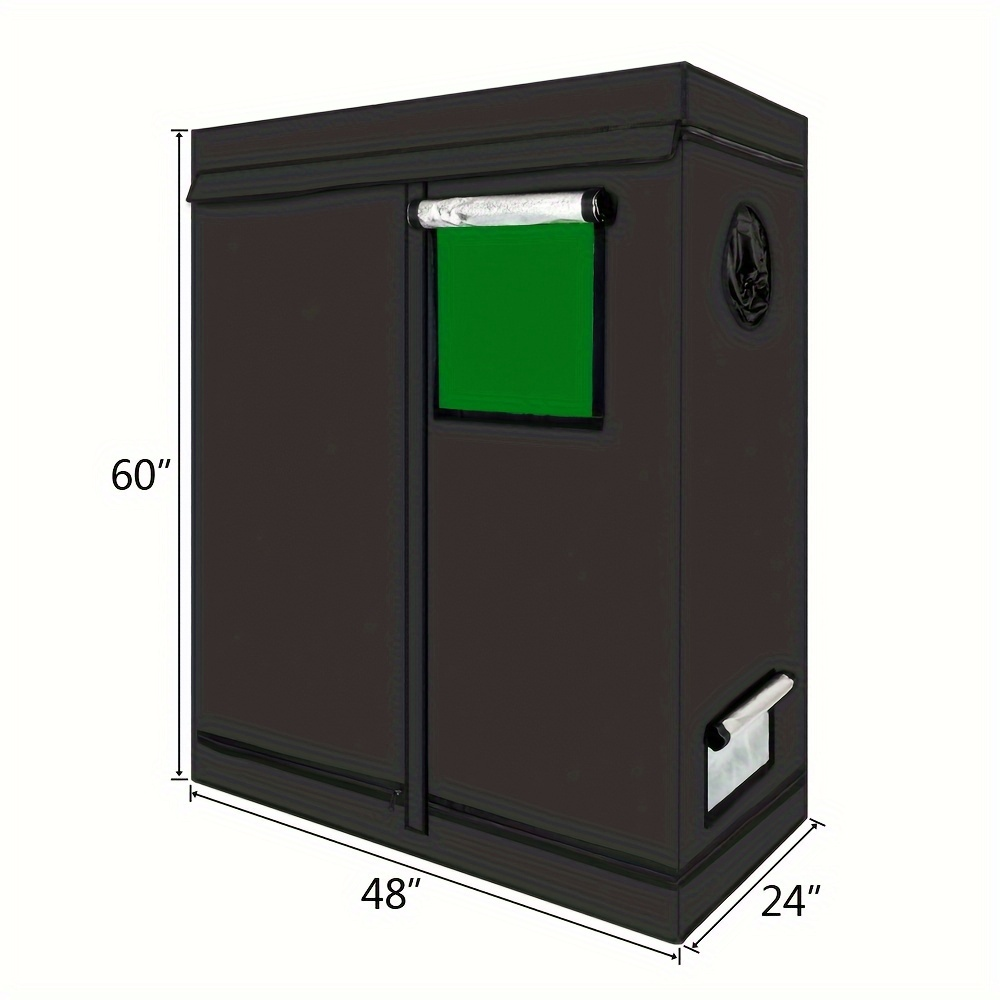 Grow Tent 120x60x180cm Hydroponic Indoor Plant Tent Dismountable with Observation Window, Black