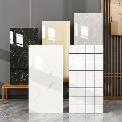 Peel and Stick Wall Panels Marble Pattern Self-Adhesive PVC Wall Tiles Backsplash Stickers for Entryways, Bedrooms and Living Spaces