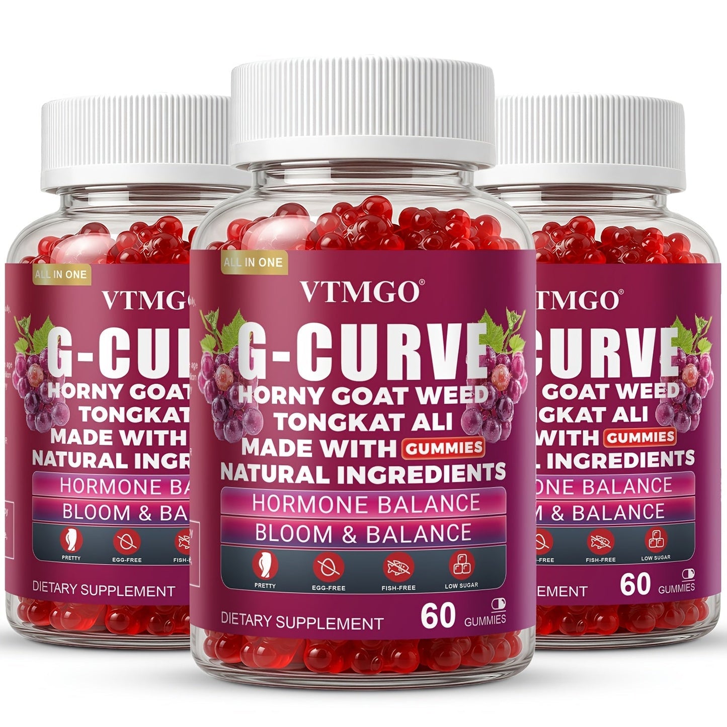 Women's Curve Enhancement Gummies with Maca Root Saw Palmetto Tribulus Terrestris L-Arginine