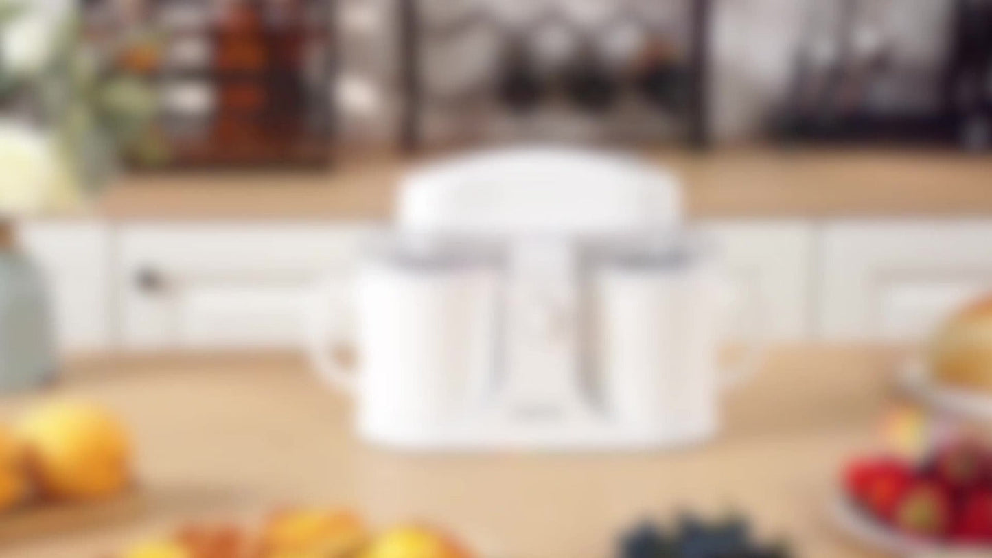 Ice Cream Maker Machine Dual Cup Self-Freezing, Make 2 Flavors Homemade Ice Cream Sorbet Frozen Yogurt at Once