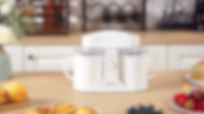 Ice Cream Maker Machine Dual Cup Self-Freezing, Make 2 Flavors Homemade Ice Cream Sorbet Frozen Yogurt at Once