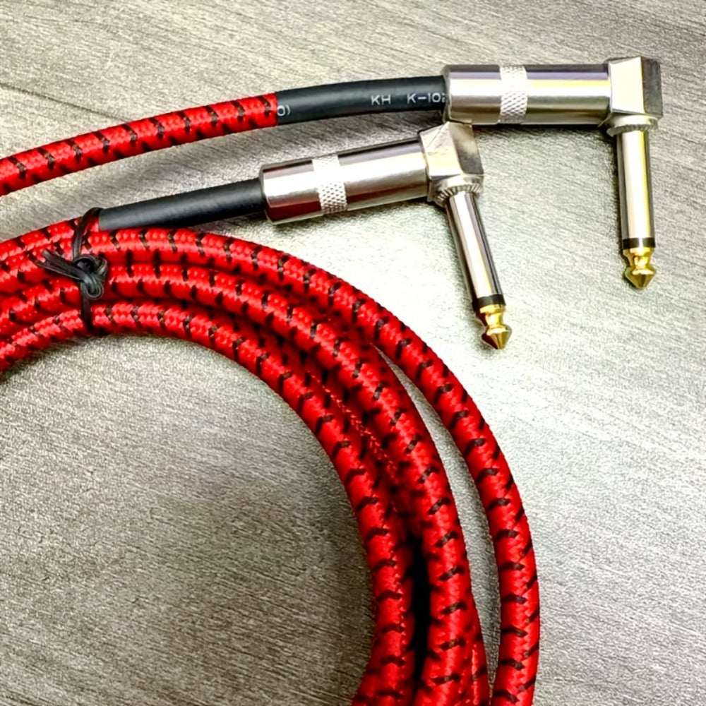 Guitar Bass Amplifier Cable with RCA Connectors, 10ft & 20ft, Tinned Copper Core, Durable Flexible Round Design
