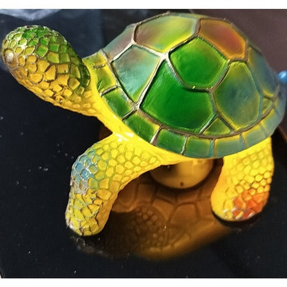 3D Resin Animal Night Light, Bohemian Vintage Dragon, Owl & Sea Turtle Stained Desk Lamp for Bedroom