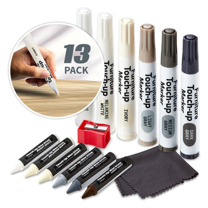 Wood Scratch Kit Furniture Touch Up Markers Scratch Stain Pens for Wood Furniture Tables for Entryways, Bedrooms and Living Spaces