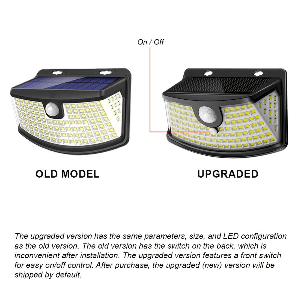 Solar Step Lights Outdoor 120 LED Motion Sensor, 270° Wide Angle Wall Light with 3 Modes, Solar Powered Stair Light for Pathway