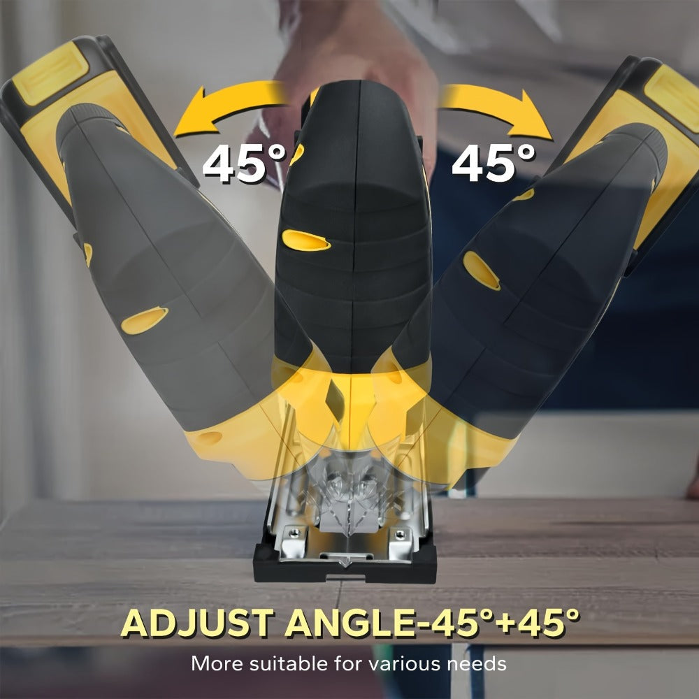 Cordless Jigsaw Compatible with DeWalt 20V Battery - Variable Speed 0-2700 RPM, 80mm Cutting Depth