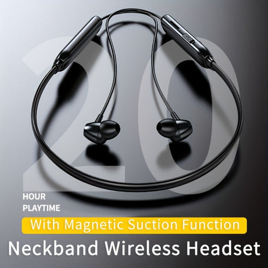 Neckband Magnetic Wireless Earbuds 20H Playtime 230mAh In-Ear Noise Canceling Sports for Bedside Audio, Alarms and Room Entertainment