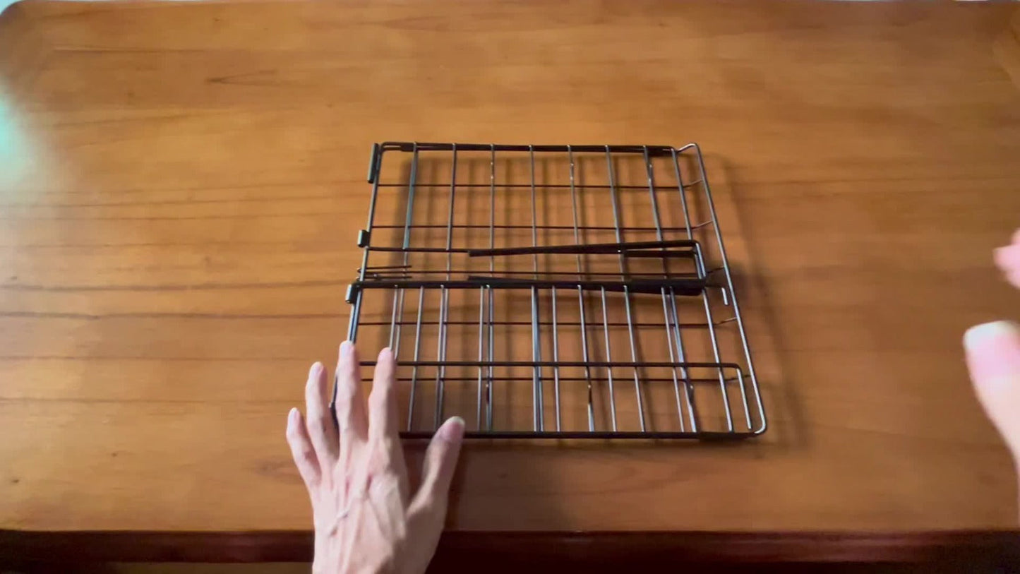 Wall Mount Foldable Storage Basket – Metal Organizer, Collapsible Space Saving for Kitchen Cabinet