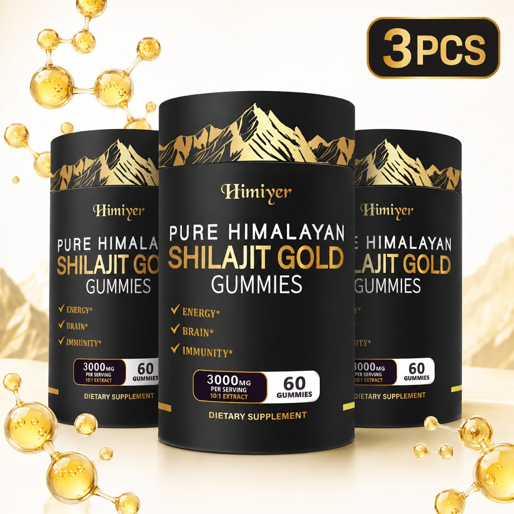 Himalayan Shilajit Golden Gummies with Panax Ginseng Ginger Tribulus 10:1 Extract for Bath Time, Home Spa and Personal Care