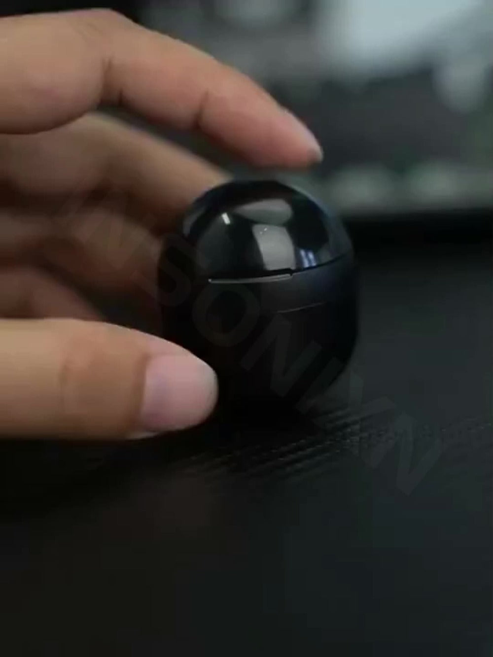 True Wireless Earbuds Ultra-Small In-Ear Design with No-Flash Charging Case and Khaki Finish