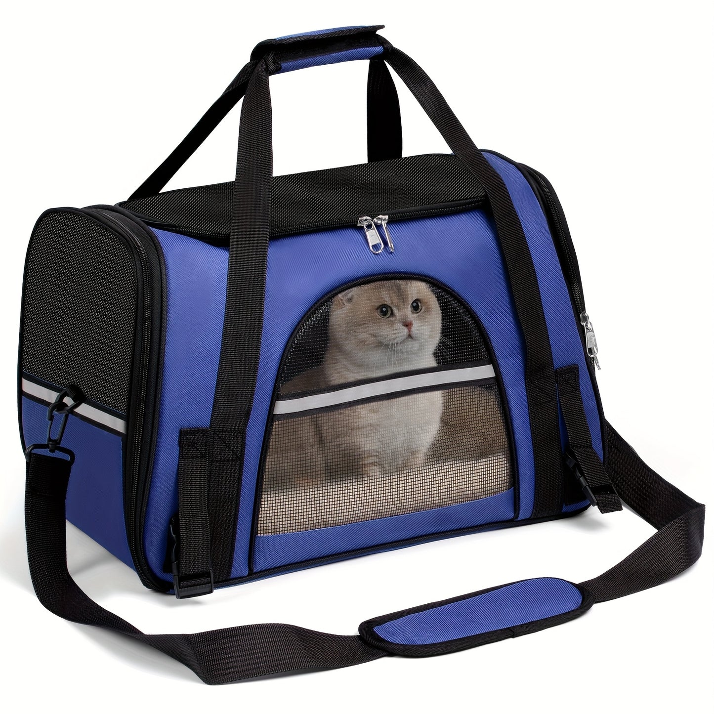 Foldable Cat Carrier Backpack | Airline Approved Collapsible Pet Travel Bag for Cats & Dogs, Spacious Ventilated Design