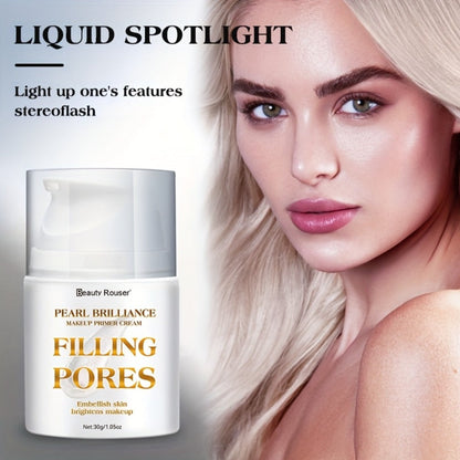 Pore Filling Makeup Primer Cream 30g, Oil Control Vitamin E Non-Greasy Formula for Flawless Smooth Skin Finish All Skin Types