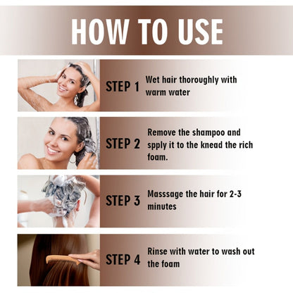 Hair Color Shampoo, YANYUTONG 7-in-1 100ml Bottle with Brown, Chestnut Brown or Black Options