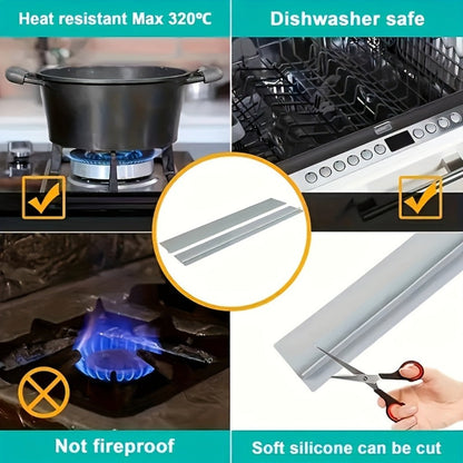 Silicone Gap Sealing Strip Kitchen Waterproof Anti-Fouling Self-Adhesive Counter Caulk Tape – High Temperature Resistant