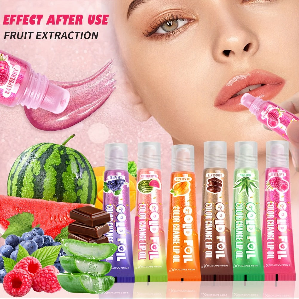 pH Color Changing Lip Balm Set 6pcs 6 Fragrances – Deep Moisturizing Brightening Glossy Tinted Lip Care, 0.51oz Each