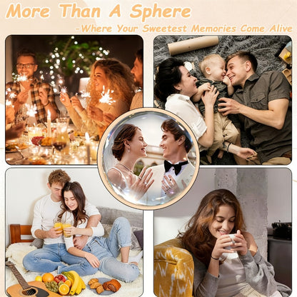 Crystal Ball Video Player Gift 2.7 Inch LED Light-Up Digital Sphere - Upload Your Own Videos & Photos