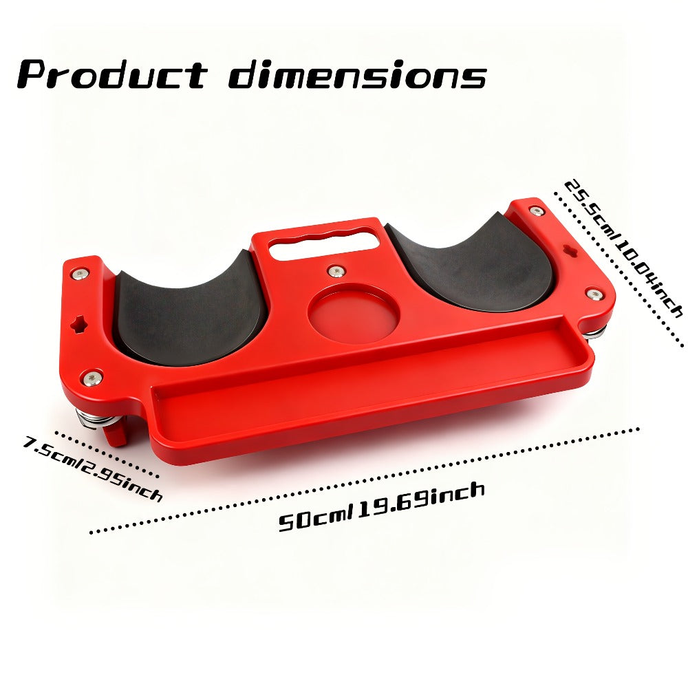 Rolling Knee Creeper Pad with Built-In Tool Tray – ABS High-Impact Frame, Cushioned Kneeling Pad for Car Repairs, Carpentry & Flooring