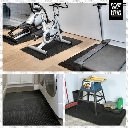 Interlocking EVA Foam Floor Tiles 24x24 Inch 1/2 Inch Thick, 24-Tile Set Covers 96 Sq Ft, Multipurpose Cushioned Gym Mat for Home Gym, Yoga