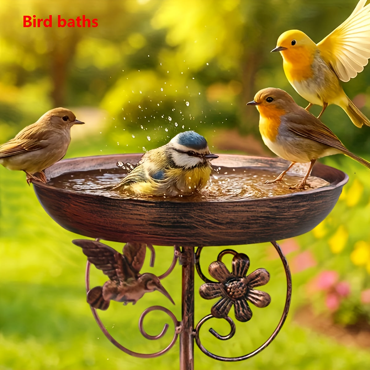 Bird Feeder Cast Iron Vintage, Bird Bath Garden Outdoor Yard Decor for Garden, Yard and Pest Management