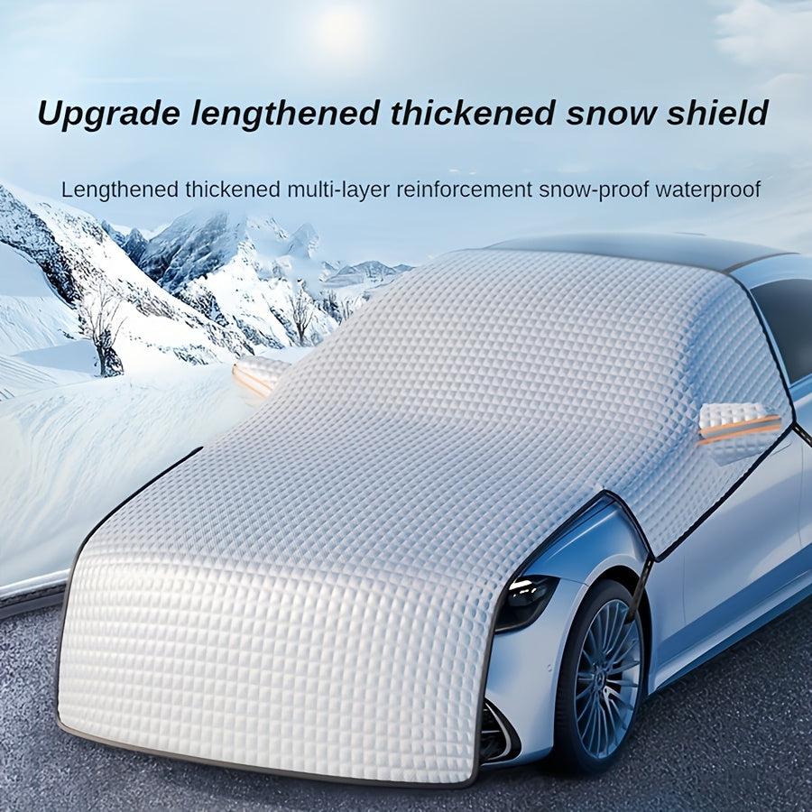 Windshield Snow Cover & Sun Shade Universal Fit – Thickened All-Season Front Window Frost Ice Guard & UV Sunshade Protector for Cars SUVs