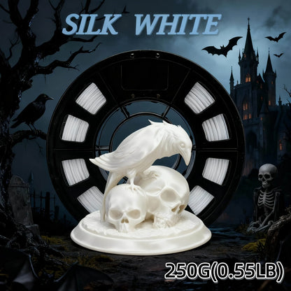3D Printer Filament PLA 1.75mm 250g Spool with 12 Silk-Look, Transparent and Solid Color Options