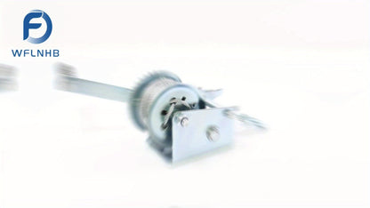 Manual Hand Winch Carbon Steel 800- - Double Brake Safety System, Strap Winch with Mooring Hook & Safety Pawl